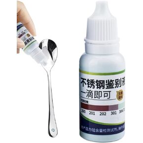 Rapid Stainless Steel Test Liquid - 15ml Tableware Detection Reagent | For Stainless Steel Tableware, Utensils, Building Material Analysis, Provides Quick, Reliable Results Quality Control, in Kuwait