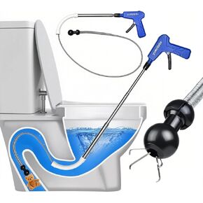 Toilet Snake Drainage Blockage Remover - Flexible Gripper to Retrieve Lost Items & Clean Minor Blockages - Quick Fix for Drain Problems，An Economical Solution for Every DIY Plumber in Saudi Arabia