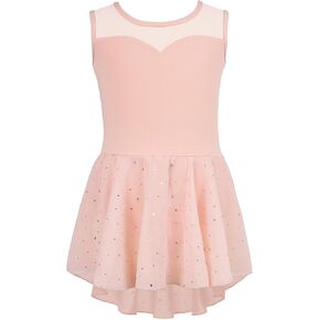 Toddler Leotard with Snaps Shiny Skirt Sleeveless Ballet Dress for Girls Dance Outfit 2-7 Years in Saudi Arabia