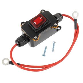 تيار مستمر 12 فولت - 24 فولت مفتاح مضمن مقاوم للماء IP65 DPST ثنائي الجانب 10AWG مفاتيح الأسلاك 25A مفتاح الطاقة المضمن للدراجات النارية والسيارات والأجهزة الكهربائية الخارجية وتشغيل/إيقاف التشغيل in Kuwait