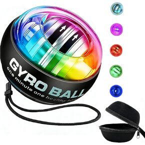 2026 New Curaball Torque Ball, Curaball Hand Exerciser, Gyro Ball with LED Lights and Portable Case, Hand Gripper Strengthener, Grip Strength Trainer for Strengthen Arms,Bones and Muscles in Kuwait