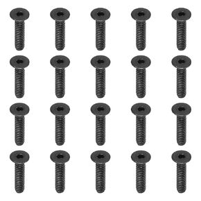 PATIKIL #4-40 x 5/16 Inch Flat Head Socket Cap Screws, 20 Pack Flat Countersunk Bolts Hex Socket Drive Machine Screws Full Thread Coarse Thread UNC Black Oxide Grade 10.9 in Kuwait