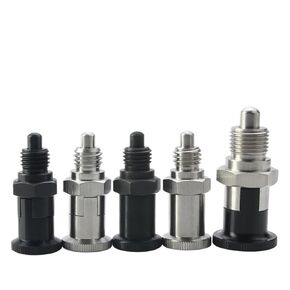 Stainless Steel Index Pin Spring Pull Self-Locking/Reset Plunger Positioning with Locking Nut 1Pcs(QX215-MBS,M16) in Kuwait