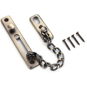 واقي باب سلسلة من الفولاذ المقاوم للصدأ بقفل سلسلة، قفل سلسلة أمان مع زر زنبركي، مضاد للسرقة، قفل باب (جملي) in Kuwait