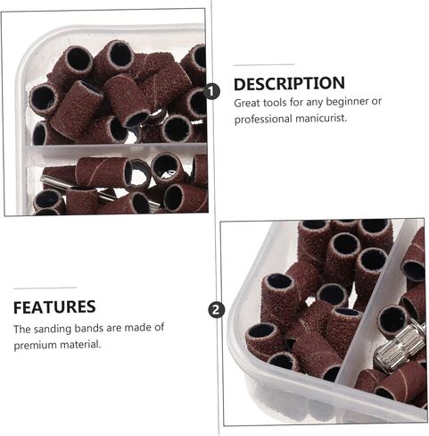 Sosoport Manicure Sanding Bands for Nail Advanced Polishing and Grinding Tools for Home and Salon Use Easy Removal of Nail Polish Glue Boxed in Saudi Arabia