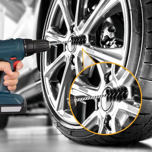 6 قطع فرشاة حفر لتنظيف الأنابيب النحاسية، فرش تنظيف سلك الحفر من الفولاذ المقاوم للصدأ، ساق سداسية 1/4 بوصة لمثاقب الطاقة، ومحركات الصدمات (12/19/22 مم) in Kuwait