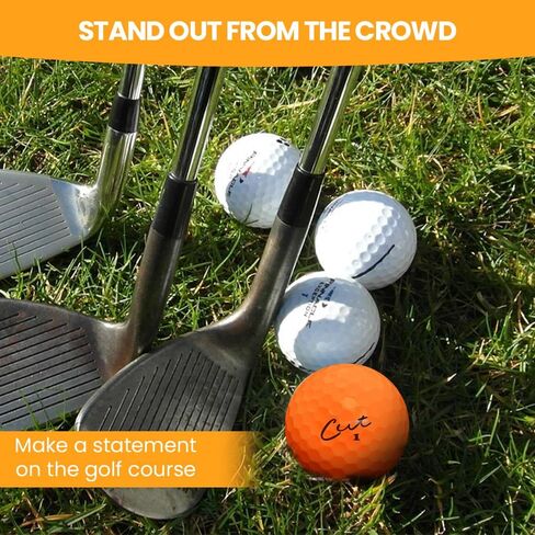 قطع الجولف - كرات جولف ذات ملمس ناعم لمسافة الذروة - دستة واحدة من انخفاض دوران الكرة - دقة محسنة، تحكم جانبي أخضر، المسافة، طيران الكرة، الرؤية - غير لامعة - كرات جولف برتقالية in Kuwait