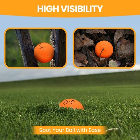 قطع الجولف - كرات جولف ذات ملمس ناعم لمسافة الذروة - دستة واحدة من انخفاض دوران الكرة - دقة محسنة، تحكم جانبي أخضر، المسافة، طيران الكرة، الرؤية - غير لامعة - كرات جولف برتقالية in Kuwait