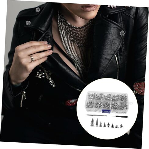 Gatuida 1Set Punk Studs Kit سبيكة سبايك ترصيع لتزيين الأحذية الملابس DIY سهلة التركيب لإكسسوارات الحرف اليدوية ومشاريع الموضة in Saudi Arabia
