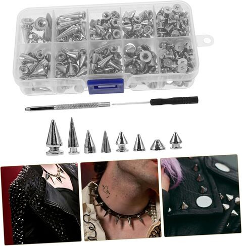 Gatuida 1Set Punk Studs Kit سبيكة سبايك ترصيع لتزيين الأحذية الملابس DIY سهلة التركيب لإكسسوارات الحرف اليدوية ومشاريع الموضة in Saudi Arabia