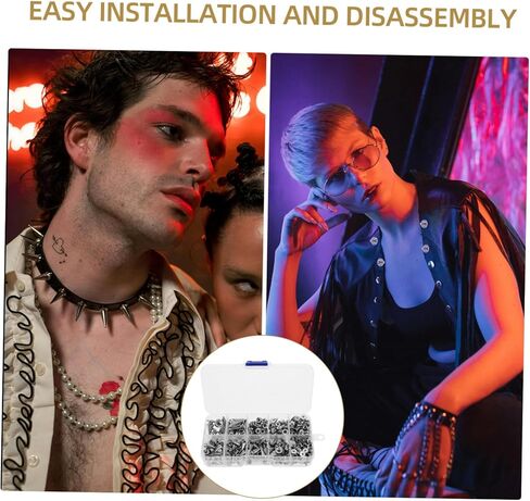 Gatuida 1Set Punk Studs Kit سبيكة سبايك ترصيع لتزيين الأحذية الملابس DIY سهلة التركيب لإكسسوارات الحرف اليدوية ومشاريع الموضة in Saudi Arabia