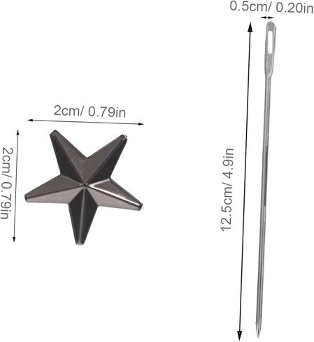 TEHAUX Mini Star Studs Set with Box Awl Small Decorative Rivets for Clothing Handbags and Crafting DIY Fashion Accessories for Dressmaking and Suitcase Hardware in Saudi Arabia