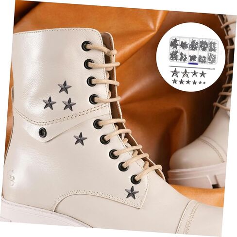 TEHAUX Mini Star Studs Set with Box Awl Small Decorative Rivets for Clothing Handbags and Crafting DIY Fashion Accessories for Dressmaking and Suitcase Hardware in Saudi Arabia
