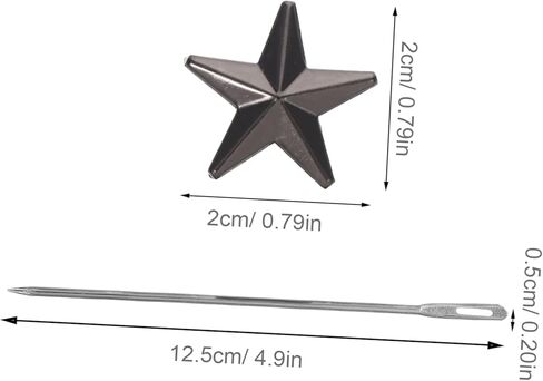 PLAFOPE 1 Set Metal Star Studs for Dressmaking Unique Five Pointed Rivets Convenient Storage Box for DIY Clothing Shoes Bags Decorative Hardware for Creative Projects in Saudi Arabia