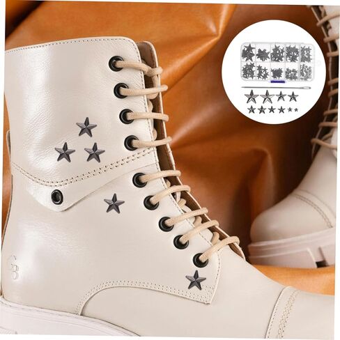PLAFOPE 1 Set Metal Star Studs for Dressmaking Unique Five Pointed Rivets Convenient Storage Box for DIY Clothing Shoes Bags Decorative Hardware for Creative Projects in Saudi Arabia