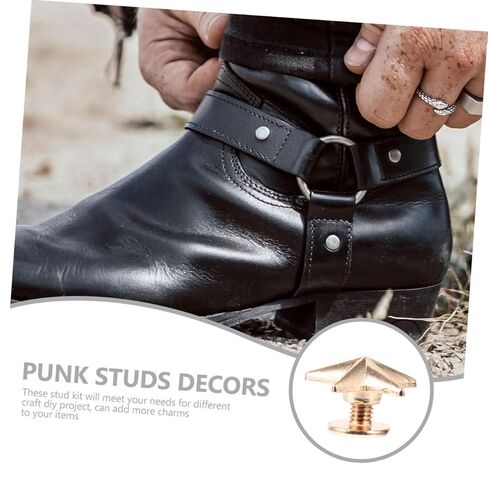 Cabilock 80pcs Punk DIY Star Studs for Clothing Shoes Hats Bags Alloy Spikes with Screws for Craft Decoration Easy to Install Rivets for Creative Accessories in Saudi Arabia