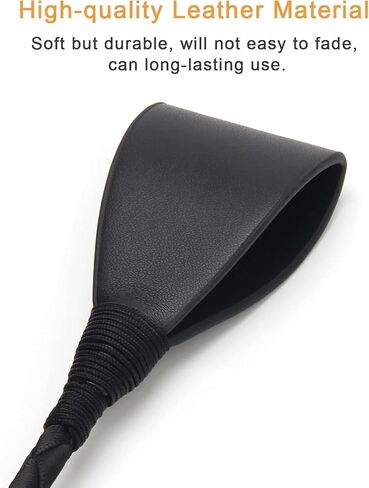 Horse Crop Black, Faux Leather Riding Crop with Anti-Slip Grip Gel Handle (30cm, Black) in Saudi Arabia