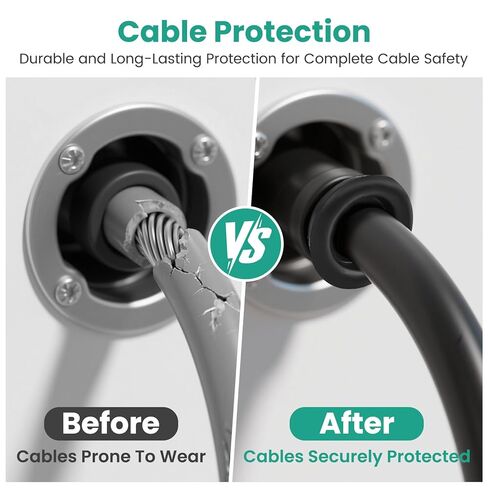 طقم حلقات مطاطية 170 قطعة، 7 أحجام حلقات أسلاك مقاومة للماء، سدادات ثقب مطاطية لجدار الحماية، لحماية خرطوم الكابل، الأسلاك، السيارات، قناة أسلاك ديكور المنزل in Kuwait