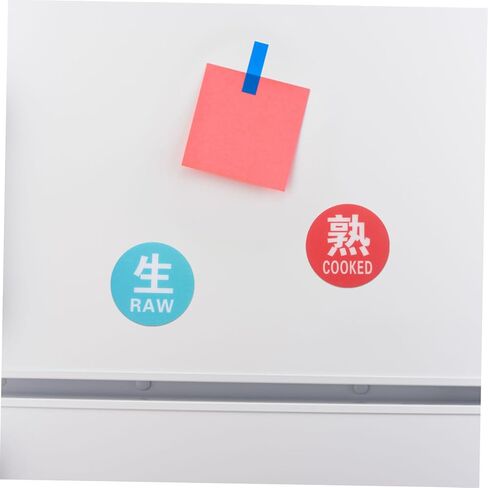 Tofficu 10pcs Plastic Food Safety Signage for Raw and Cooked Food Separation Reusable Kitchen Storage Stickers for Commercial Use Sturdy Labels for Fridge and Restaurant Decor in Saudi Arabia