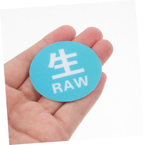 Tofficu 10pcs Plastic Food Safety Signage for Raw and Cooked Food Separation Reusable Kitchen Storage Stickers for Commercial Use Sturdy Labels for Fridge and Restaurant Decor in Saudi Arabia