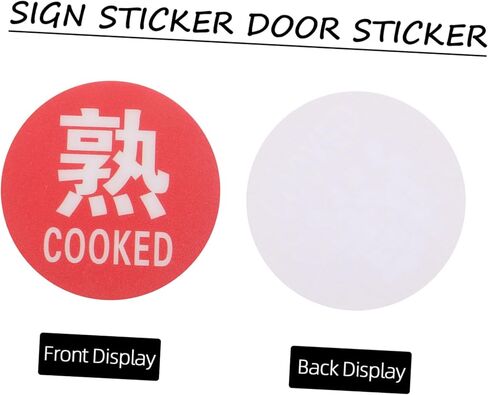 Tofficu 10pcs Plastic Food Safety Signage for Raw and Cooked Food Separation Reusable Kitchen Storage Stickers for Commercial Use Sturdy Labels for Fridge and Restaurant Decor in Saudi Arabia