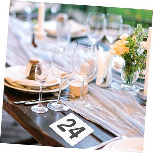 LIFKOME 1set Double-Sided Plastic Table Number Cards for Weddings Events and Restaurants Lightweight Seating Signs for Easy Guest Identification in Saudi Arabia