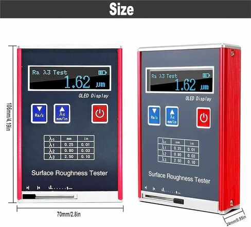Sur-face Roughness Tester, high Precision 0.01μm Portable profilometer, Digital Concrete Rebound Tester, Measuring Range Ra/Rq 0.05~15.0μm Rz/Rt 0.1~50.0μm in Saudi Arabia