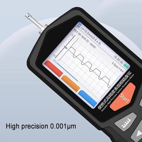 Finish Tester,Surface Roughness Tester,Precision 0.001μm,Digital Profilometer, Range Ra:0.005 Μm-16.00μm, with 100 Sets of Data Storage, Rechargeable, for Metal Workpiece in Saudi Arabia