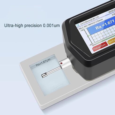 Finish Tester,Surface Roughness Tester,Precision 0.001μm,Digital Profilometer, Range Ra:0.005 Μm-16.00μm, with 100 Sets of Data Storage, Rechargeable, for Metal Workpiece in Saudi Arabia