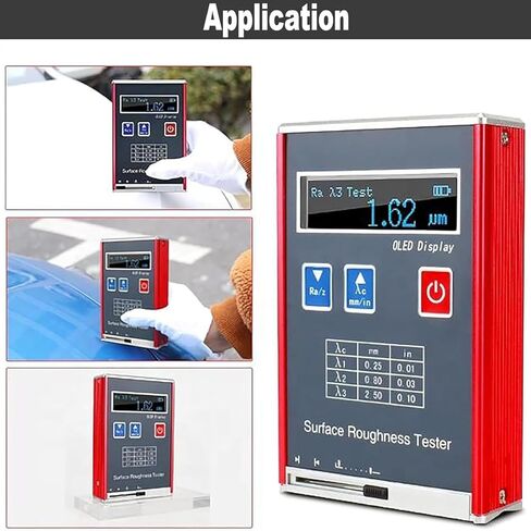 Sur-face Roughness Tester, High Accuracy 0.01μm Portable Profilometer,Measuring Range Ra/Rq 0.05~15.0μm Rz/Rt 0.1~50.0μm, with LED Display, Rechargeable in Saudi Arabia