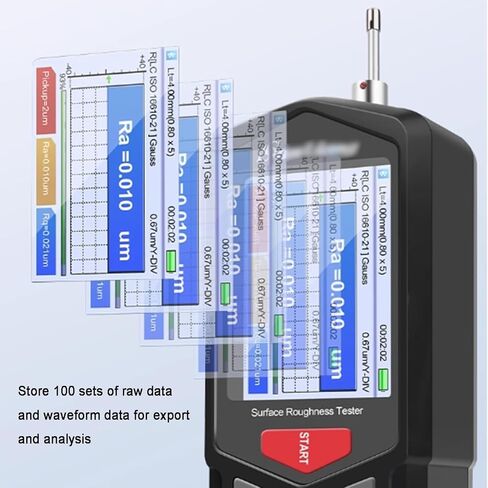 Handheld Digital Profilometer,Precision 0.001μm,Surface Roughness Tester with Real-time Clock, 12 Parameters Measuring, LCD Display,Can Store 100 Sets of Data in Saudi Arabia