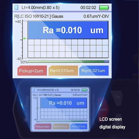 Handheld Digital Profilometer,Precision 0.001μm,Surface Roughness Tester with Real-time Clock, 12 Parameters Measuring, LCD Display,Can Store 100 Sets of Data in Saudi Arabia