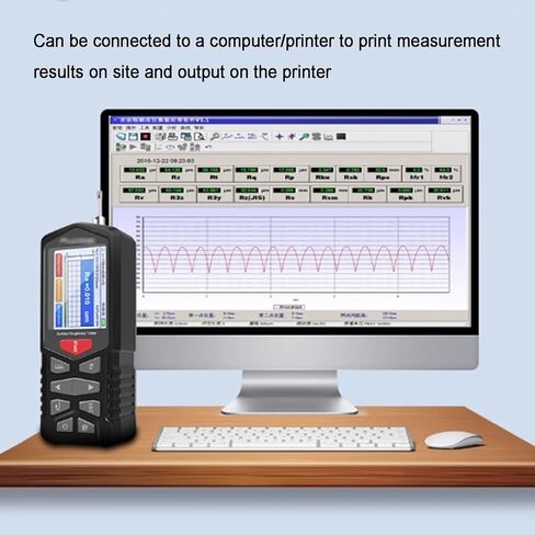 Handheld Digital Profilometer,Precision 0.001μm,Surface Roughness Tester with Real-time Clock, 12 Parameters Measuring, LCD Display,Can Store 100 Sets of Data in Saudi Arabia