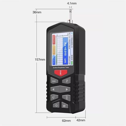 Handheld Digital Profilometer,Precision 0.001μm,Surface Roughness Tester with Real-time Clock, 12 Parameters Measuring, LCD Display,Can Store 100 Sets of Data in Saudi Arabia