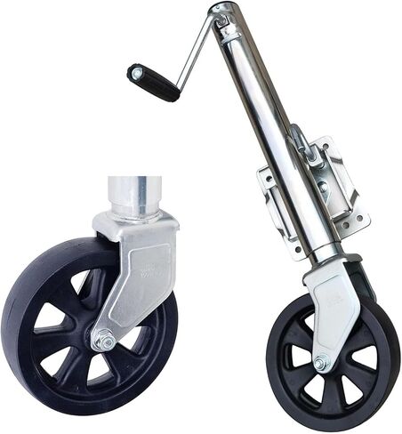 Trailer Jack Wheel - Foldable and Retractable Trailer Jack Support Wheels, Swivel Trailer Jack, Heavy Duty Boat Trailer Jack with 8'' Wheels, 1500 Lbs, for Rv T in Saudi Arabia