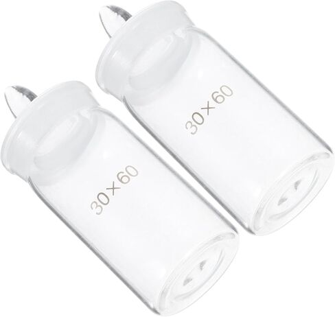 GANAZONO 2pcs 30x60mm Glass Weighing Bottles High Form Sampling Weighing Cans Wide Mouth Laboratory Bottles for Precise Sample Measurement in Saudi Arabia