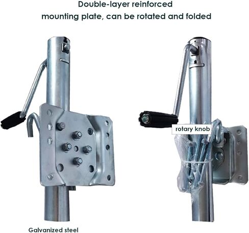 Bolt-On Swivel Tongue Jack - Lift Swivel Trailer Jack, Heavy Duty Boat Trailer Jack, with 6'' Dual Wheels, 10" Lift, 1500 Lbs Capacity/Side Swing Trailer Jack/,1500lbs/6in Duel Wheel in Saudi Arabia