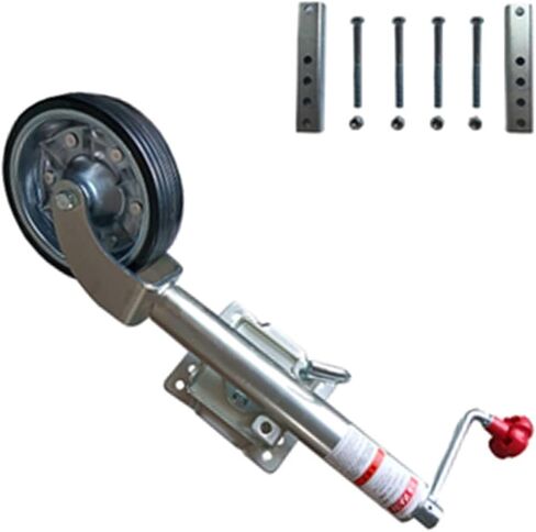 Trailer Jack Wheel - Bolt-On Swivel Tongue Jack, Lift Swivel Trailer Jack, 20Cm Heavy-Duty Trailer Jockey Wheel, Support Folding Jockey Wheel, 680 Kg Load Capa,1500lbs/680kg in Saudi Arabia