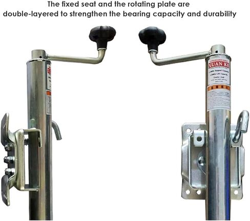 Trailer Jack Wheel - Bolt-On Swivel Tongue Jack, Lift Swivel Trailer Jack, 20Cm Heavy-Duty Trailer Jockey Wheel, Support Folding Jockey Wheel, 680 Kg Load Capa,1500lbs/680kg in Saudi Arabia