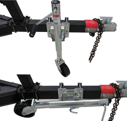 Bolt-On Swivel Tongue Jack - Trailer Rv Guide Wheels, Removable Boat Trailer Jack, Trailer Jockey Wheel with 6'' Rubber Wheel, 1200 Lb Capacity,10'' Lift, Boat in Saudi Arabia
