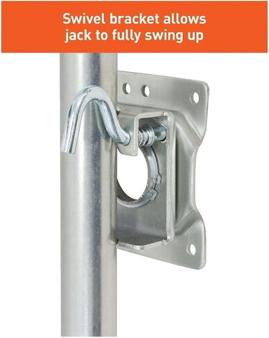 Bolt-On Swivel Tongue Jack - Heavy Duty Marine Swivel Trailer Jack, Swivel Trailer Tongue Jack, 1200 Lb Capacity, 10'' Lift, for Rv Camper Automotive, Easy to in Saudi Arabia