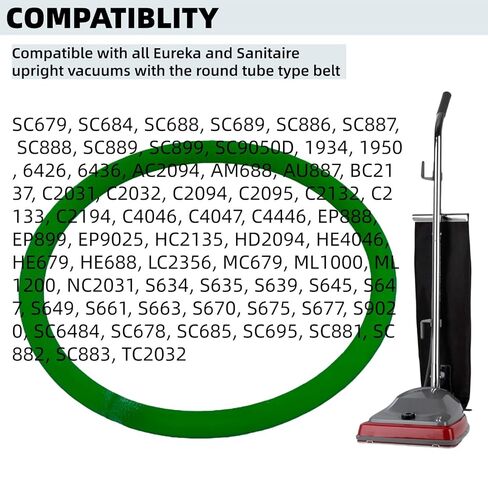 Upgraded Version, PU Vacuum Belt-Sanitaire Vacuum Parts,for Sanitaire Commercial Upright Vacuum SC679K SC684 SC688 SC886 SC887 SC888 SC899 SC9050D 1934 1950,Replace Parts 30563A 30563B, RD 52100 in Kuwait