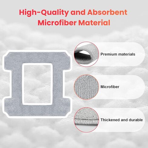 16 Pack Washable Cleaning Rag for Ecovacs Winbot W2 Omni, W1 Pro, W1, W2 Pro Window Cleaning Robot, Reusable Microfiber Cleaning Rag Cloth Replacement Accessories in Kuwait