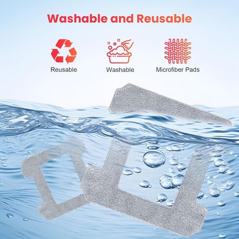 16 Pack Washable Cleaning Rag for Ecovacs Winbot W2 Omni, W1 Pro, W1, W2 Pro Window Cleaning Robot, Reusable Microfiber Cleaning Rag Cloth Replacement Accessories in Kuwait