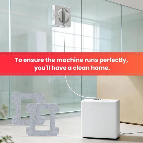 16 Pack Washable Cleaning Rag for Ecovacs Winbot W2 Omni, W1 Pro, W1, W2 Pro Window Cleaning Robot, Reusable Microfiber Cleaning Rag Cloth Replacement Accessories in Kuwait