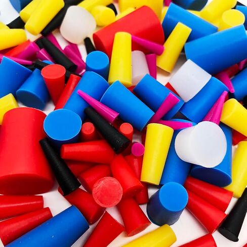150PCS 9 Sizes Rubber Stoppers Plugs, Silicone Rubber Tapered Plugs 1/16" to 3/4" High Temperature Resistant Hole Plugs for Coating,Painting Protection (150) in Saudi Arabia