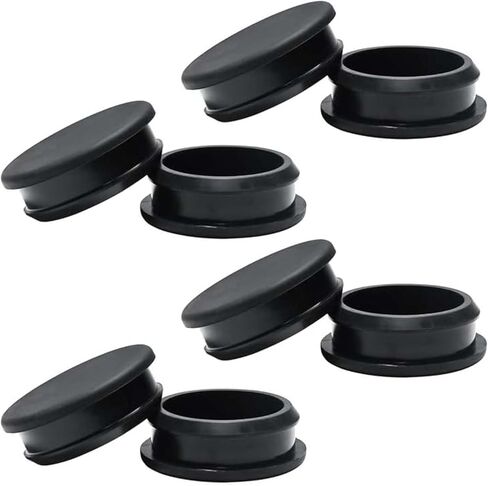 8PCS Silicone Plugs for Round Holes,Aterproof Round Silicone Stoppers Bottle Seal Plugs,1-1/2"(38.6mm) Black Snap in Locking Hole Plugs,Tube End Cover Soft Flexible Stopper Plugs Furniture Accessory in Kuwait