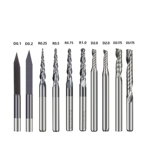 Carbide Milling Cutter 10pcs 3.175mm Shank Solid Engraving Bits for Carving End Mill in Saudi Arabia