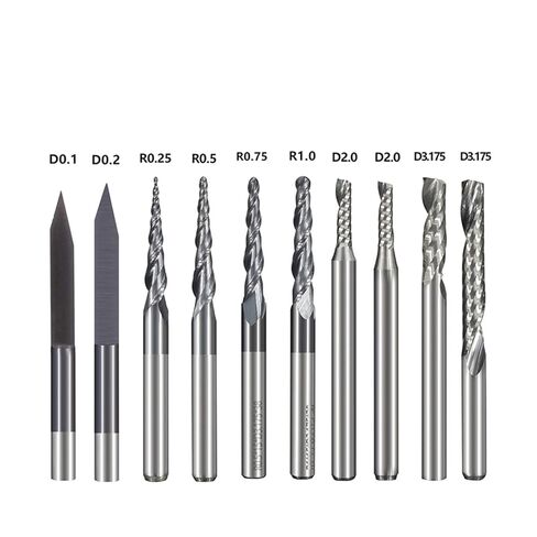 Carbide Milling Cutter 10pcs 3.175mm Shank Solid Engraving Bits for Carving End Mill in Saudi Arabia