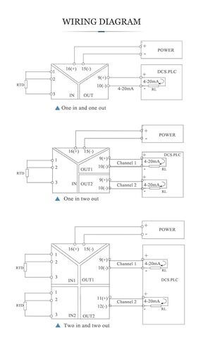 1pcs Dual Channels Temperature Signal Converter 1 in 2 Out Pt100-200-850C PT1000-50-300C Cu50-50-150C(0-5V_24V_CU50) in Saudi Arabia